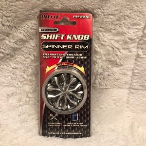 Chrome Spinner Rim Manual Shift Knob For Car Truck